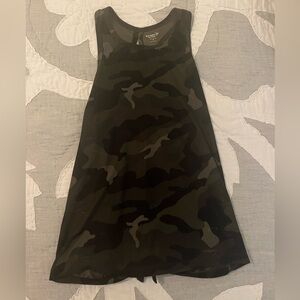 Old Navy Black and Gray Camo Tank Top